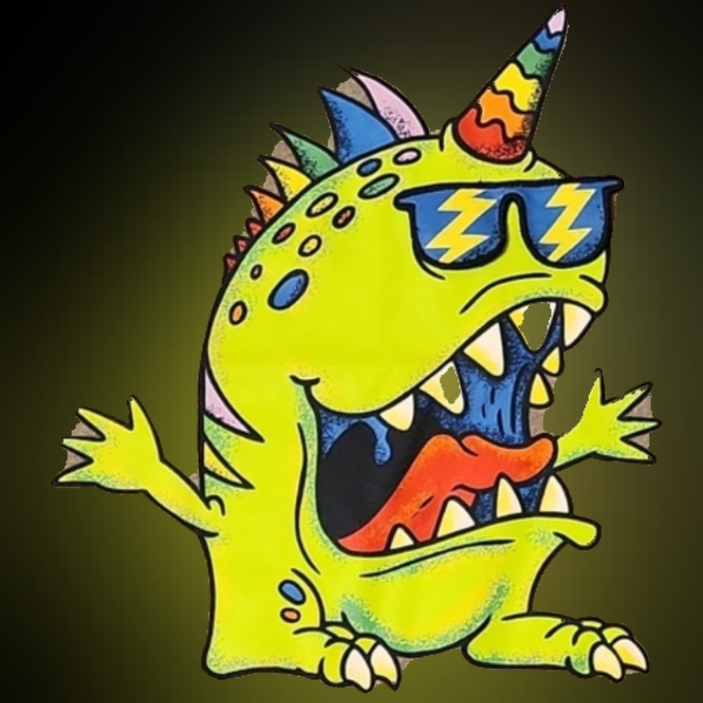 ❤️3/15$❤️Cat and Jack birthday monster t shirt s 6-7T Grey  and neon green acti